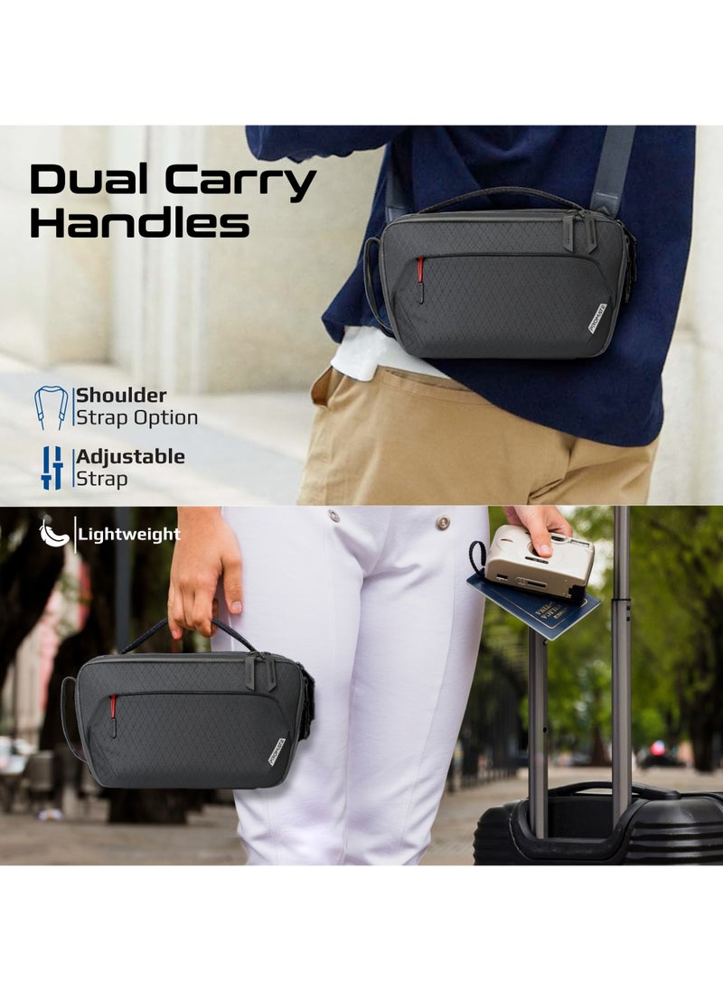 PROMATE - Promate Versatile Handbag, Rip-Resistant Nylon Fabric, Multiple Compartments & Pockets, Includes Leather Magnetic Case and Serpentine Pocket - Image 1