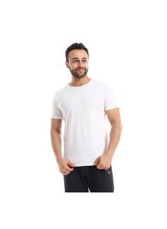 REDCOTTON Red Cotton Short Sleeve Undershirt For Men- Round Neck, White  - Image 1