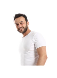 REDCOTTON Red Cotton Short Sleeve Undershirt For Men- Round Neck, White  - Image 4