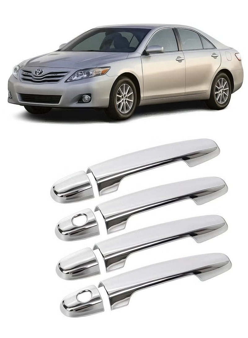 Chrome Door Handle Covers for Toyota Camry 2007–2011, 4PCS Exterior Door Handle Trim Set, Easy Installation, Shiny Mirror Finish - Image 2