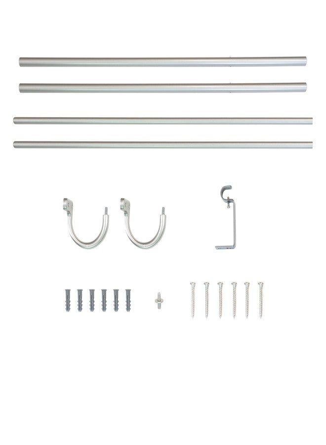 Decopolitan 5/8" ROOM DARKENING ROD SET 86-128" WHITE - Image 5