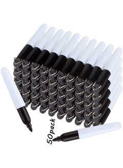 50 Pcs Mini Permanent Markers With Clips Black Golf Ball Marker Pen Ink Pens Dry Erase Markers With Triangle Hook Golf Keychain Clips Badge Black Ink For Office School Outdoor Activities,Fine Point