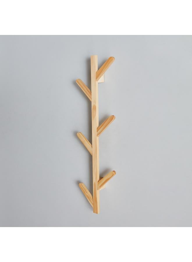 Natura Wooden 6 Peg Wall Mounted Tree Rack - Image 2