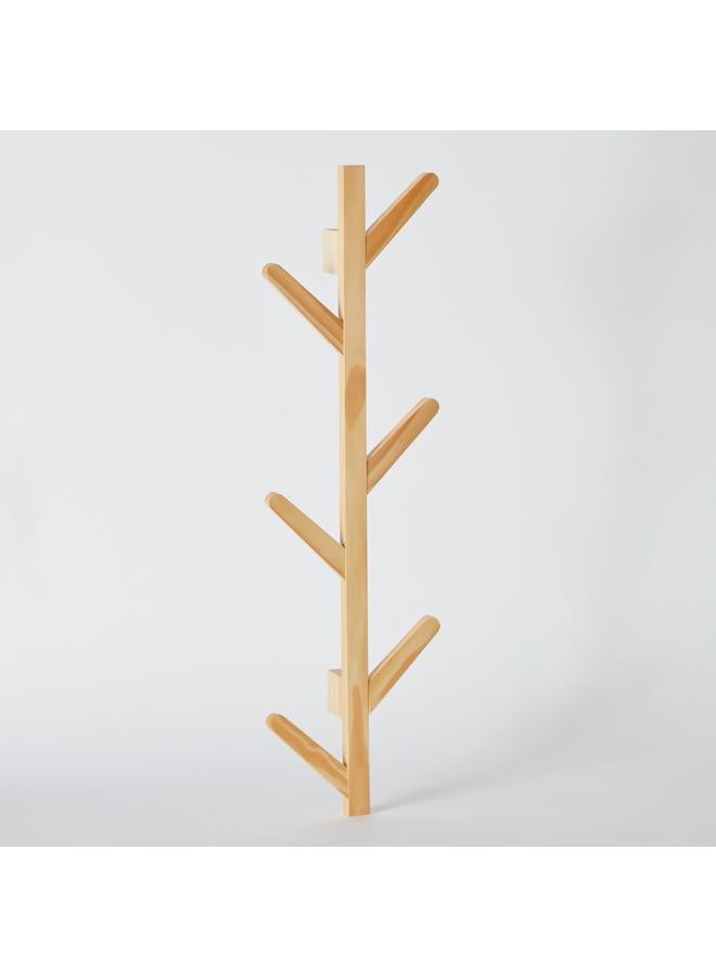 Natura Wooden 6 Peg Wall Mounted Tree Rack - Image 5