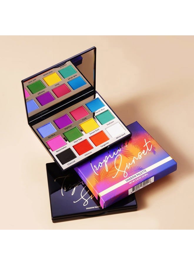Narrative Cosmetics لوحة ظلال العيون غروب الشمس الاستوائية، 12 لونًا عالي الصبغة، مكياج عيون احترافي خالي من التلك - Image 4