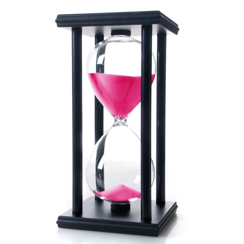 Bellaware 60 Minutes Hourglass Wood Sand TimerPink