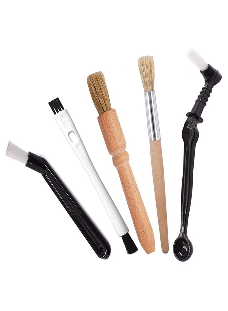 SYOSI Coffee Brush Set Professional Espresso Brush Kit Include Wooden Coffee Grinder Machine Cleaning Brush and Nylon Espresso Brush for Coffee Machine Group Head  - Image 1