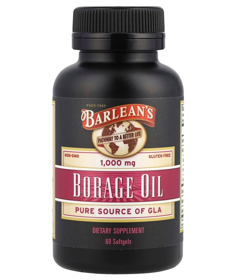 BARLEAN'S Borage Oil 1000 mg 60 Softgels