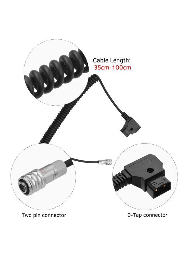 NIBEMINENT D-Tap To Locking Power Cable For Blackmagic Pocket Camera Black/Silver - Image 4