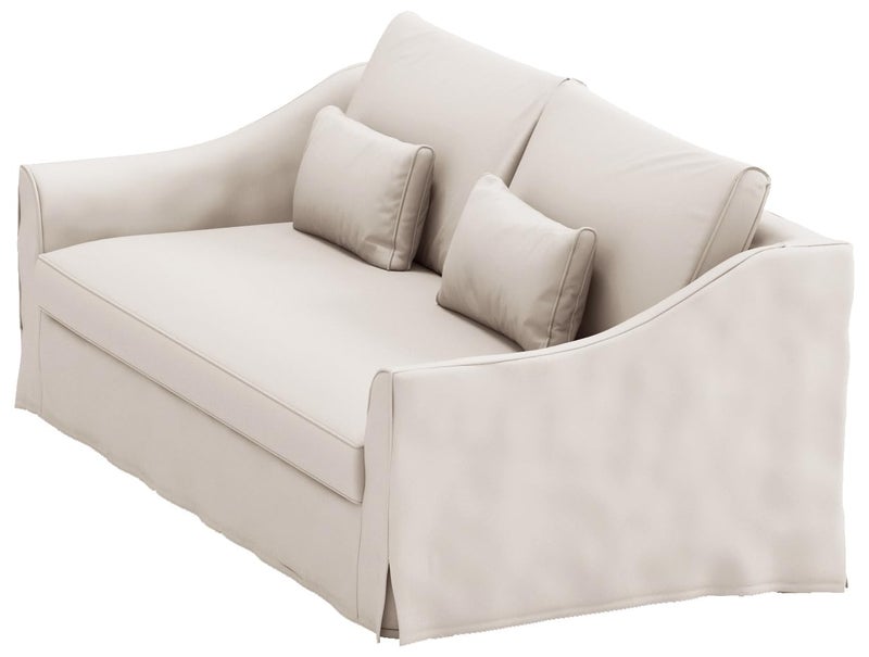 HomeTown Market Durable Farlov Sofa Not Lovesea Replacement Cover Width858 Not 70 Compatible for IKEA Farlove Slipcover Only Polyester Flax Lighter Beige 