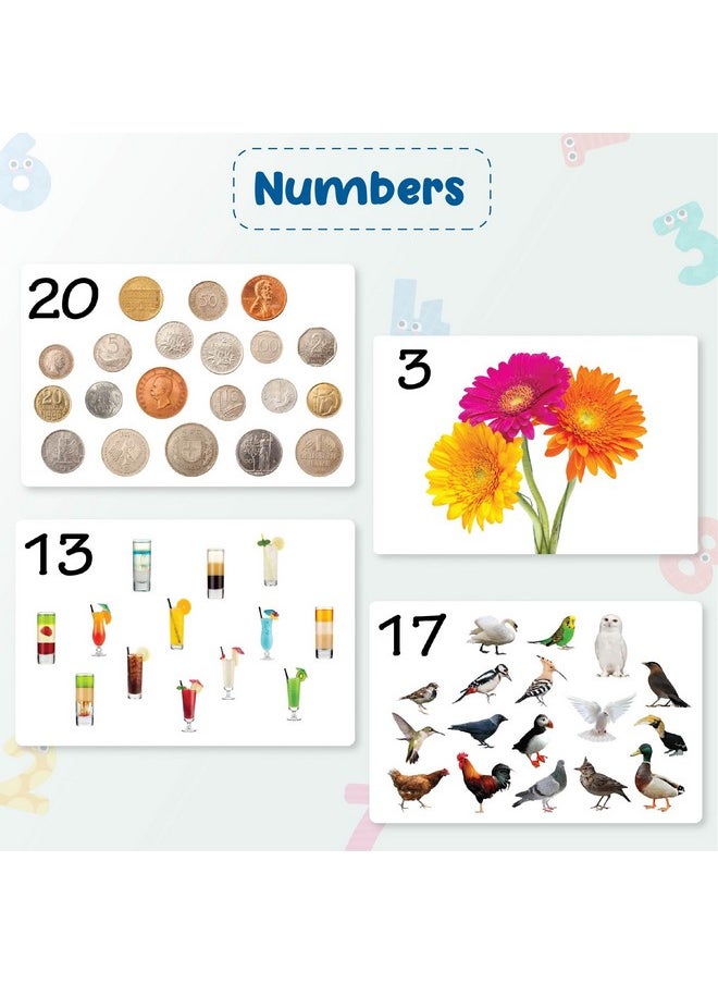 Hungry Brain My First Pack of 3C Flash Cards for Toddlers, 74 Cards - 148 Sides, Colour & Shapes, Capital Alphabet, Numbers, Montessori, Educational, Kindergarten, Preschool Learning Activities, 1-4 Years Babies  - Image 3