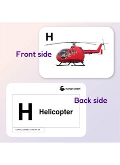 Hungry Brain My First Pack of 3C Flash Cards for Toddlers, 74 Cards - 148 Sides, Colour & Shapes, Capital Alphabet, Numbers, Montessori, Educational, Kindergarten, Preschool Learning Activities, 1-4 Years Babies  - Image 5