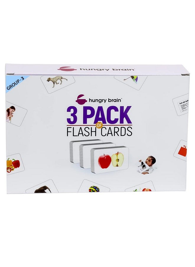 Hungry Brain My First Pack of 3C Flash Cards for Toddlers, 74 Cards - 148 Sides, Colour & Shapes, Capital Alphabet, Numbers, Montessori, Educational, Kindergarten, Preschool Learning Activities, 1-4 Years Babies  - Image 1