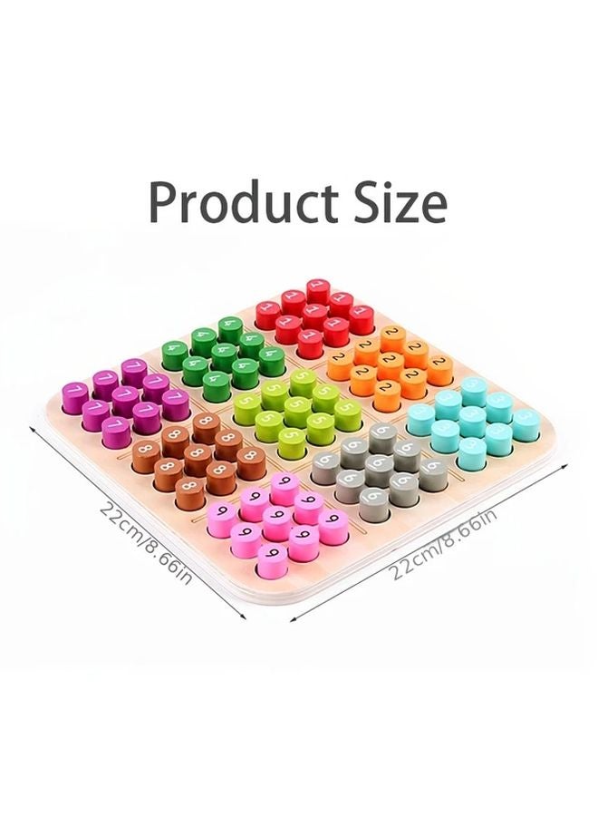 Colorful Wooden Sudoku Puzzle Board With Numbered Grid And Activity Book Educational Logic Math Game Ages 8 Plus - Image 5