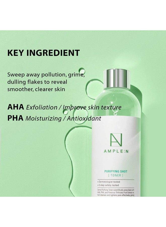 CORÉANA Ample:N Purifying Shot Toner Aha Pha Pore Refining Face Toner For Oily And Acne Skin Refreshing Pore Tightening Astringent Removes Dead Skin Cells 20.3 Fl.Oz. - Image 5
