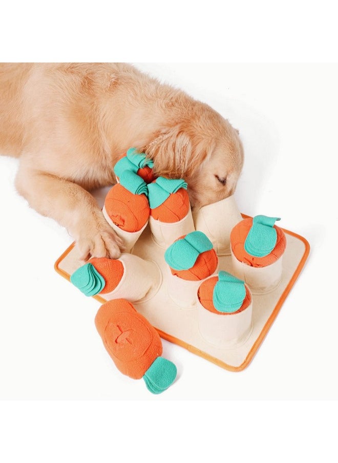 FOSSA Boredom Buster For Medium & Large Dog, Interactive Treat Puzzle Rug, Slow Feeder Mat With Squeaky Carrots, 2040 Mins SelfEntertainment Toy, Enrichment Toy Gifts For Dog  - Image 1