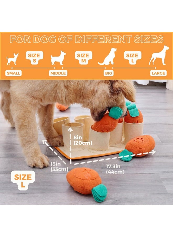 FOSSA Boredom Buster For Medium & Large Dog, Interactive Treat Puzzle Rug, Slow Feeder Mat With Squeaky Carrots, 2040 Mins SelfEntertainment Toy, Enrichment Toy Gifts For Dog  - Image 3