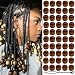 VENOFEN 60PCS Large Wood Beads Brown Natural Wooden Bead for Locs Vintage Dreadlock Jewelry Hair Braids Accessories for Women Girls - Image 2