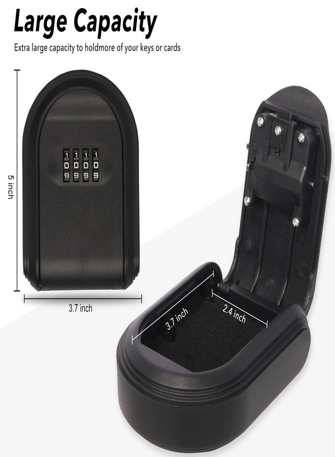 BienBion Magnetic Key Box for Under Car, Hide a Key Outside with Combination Lock Box, Resettable Safe Security Code Lockbox with 5 Strong Magnets, Anti-drop Magnetic Holder Under Car, Truck, Outdoor (1,Black) - Image 2