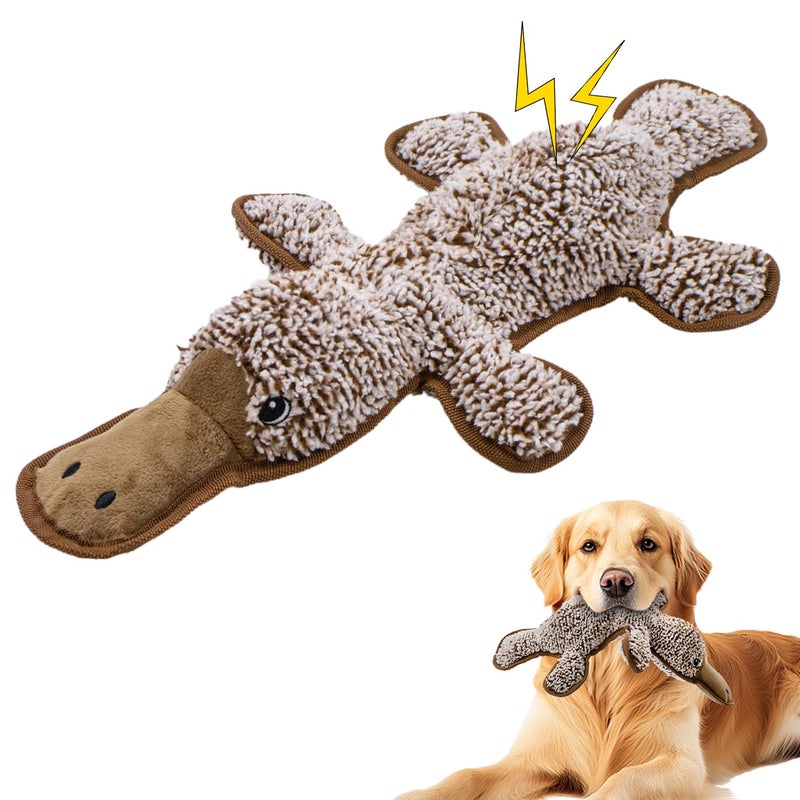 MAOOOOB No Stuffing Dog Squeak Toys- Chew Toys for Small Medium Large Breed- Durable Puppy Teething Interactive to Keep Them Busy- Best Birthday Gift(Platypus) - Image 1