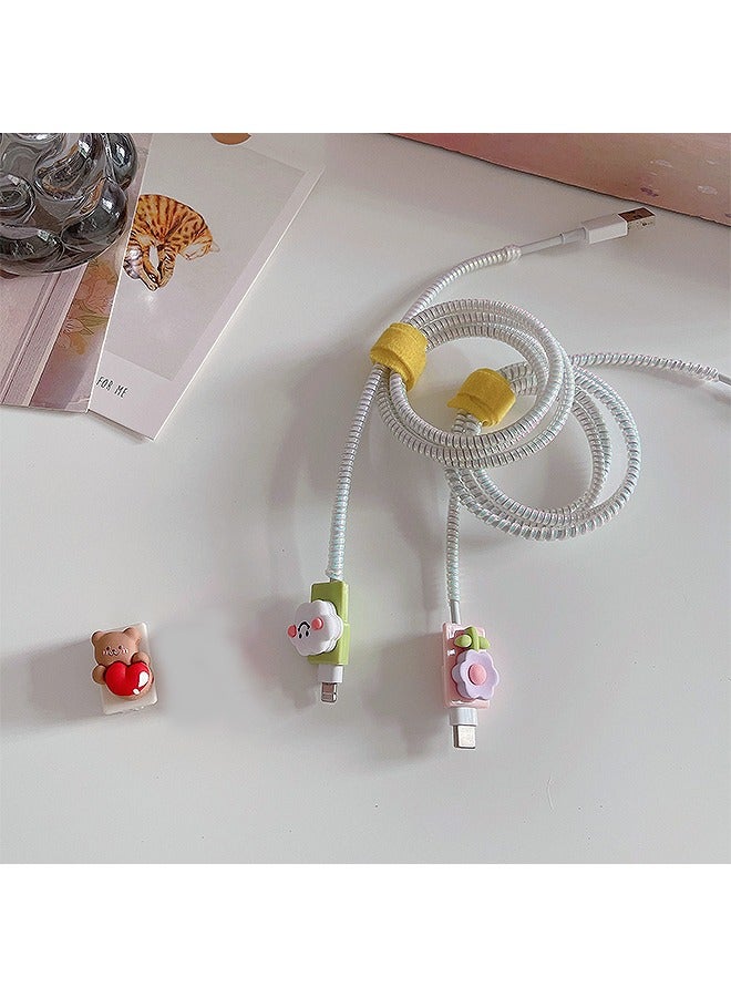 HS 3 Pieces Data Cable Protector Multicolour - Image 3