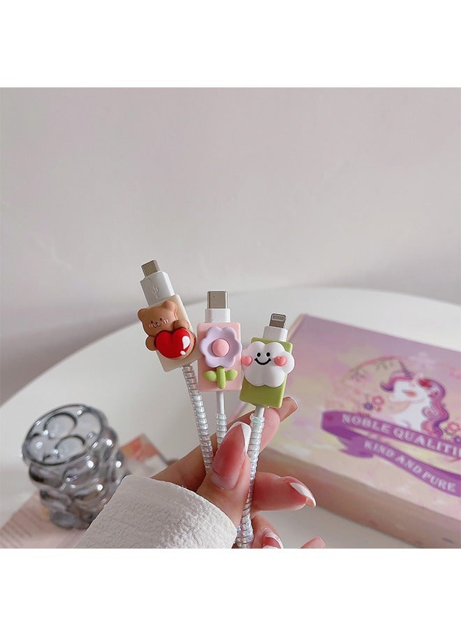 HS 3 Pieces Data Cable Protector Multicolour - Image 5