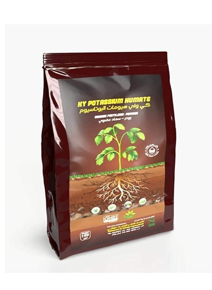 Generic KY Potassium Humate Organic Fertilizer Powder (Humic Acid) MOCCAE Approved 1 KG  - Image 2