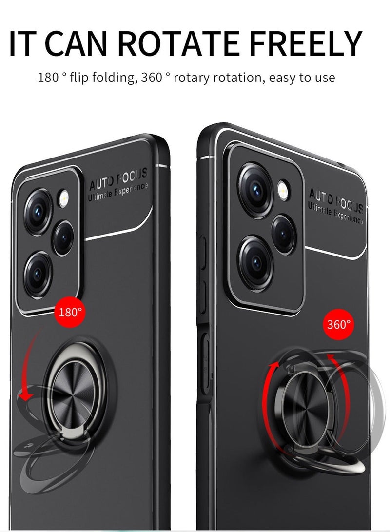 X-level Xiaomi Redmi Note 12 Pro 5G/Poco X5 Pro 5G Case Cover Built-in 360° Rotate Ring Durable Camera len Shockproof Kickstand Phone Holder Protective shell Anti-drop Comfortable touch Accessory - Image 3