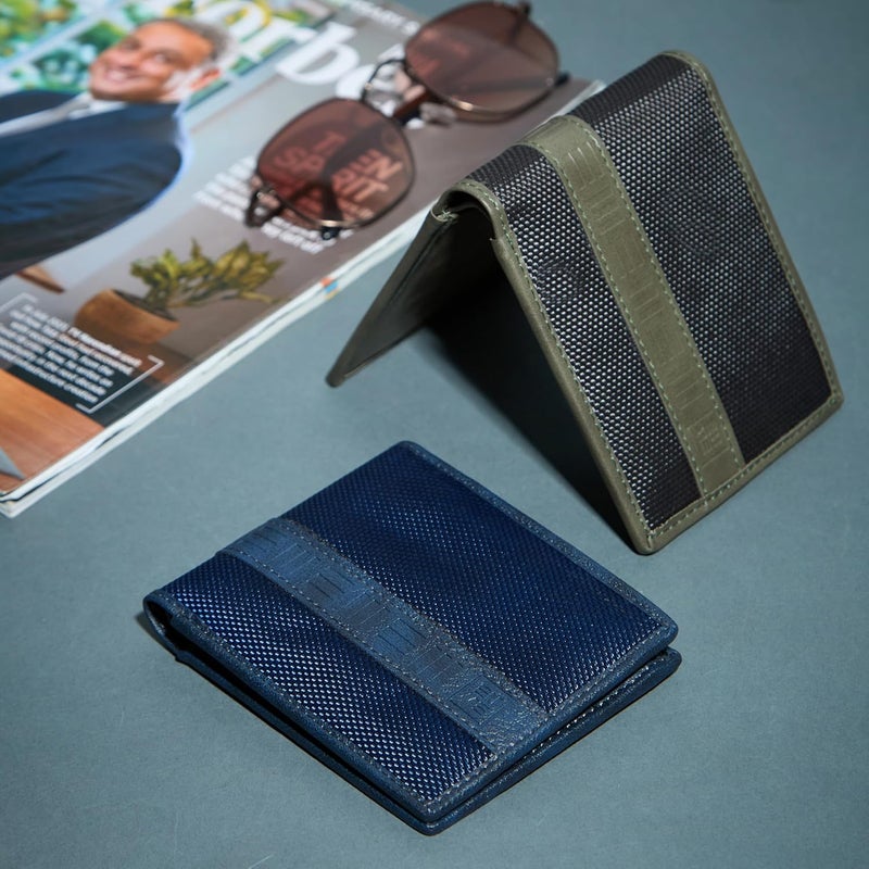 EUME Zen Wallet for Men, Olive Green | Slim Bifold Premium Vegan Leather | 6 Card Slots, 2 Compartments, 2 Slip Pockets| Stylish & Durable Men Wallet | Perfect for Everyday Use - Image 2