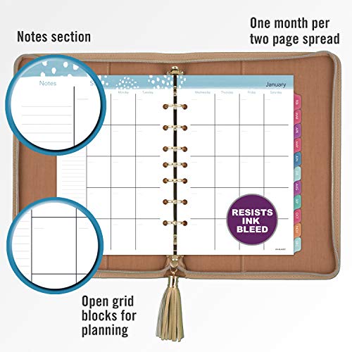 AT-A-GLANCE Weekly & Monthly Planner, Undated, 5-1/2" x 8-1/2", Small, Pebble, Gold (6152-4001-31) - Image 4