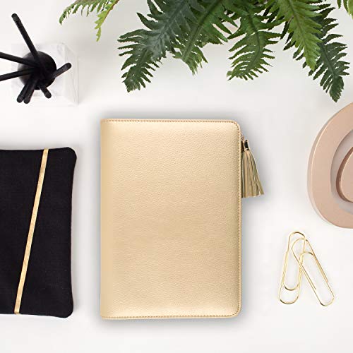AT-A-GLANCE Weekly & Monthly Planner, Undated, 5-1/2" x 8-1/2", Small, Pebble, Gold (6152-4001-31) - Image 2