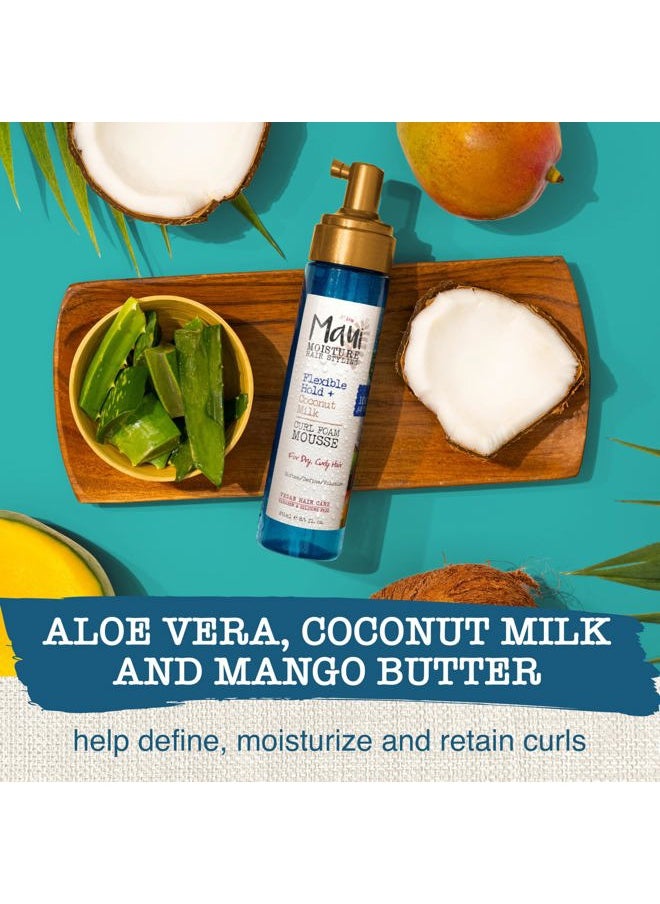 MAUI MOISTURE Flexible Hold + Coconut Milk Curl Foam Mousse, for Curly Hair Styling, No Drying Alcohols, Parabens or Silicone, 8.5oz  - Image 3