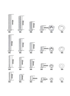 MVAQKLM  1080 Pcs Screws Bolts and Nuts Assortment Kit, Metric Machine Screws and Nuts and Bolts and Flat Washers, M3/M4/M5/M6 Phillips Slotted Pan Head Hex Bolts and Nuts Sets  - Image 4