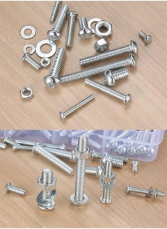 MVAQKLM  1080 Pcs Screws Bolts and Nuts Assortment Kit, Metric Machine Screws and Nuts and Bolts and Flat Washers, M3/M4/M5/M6 Phillips Slotted Pan Head Hex Bolts and Nuts Sets  - Image 5