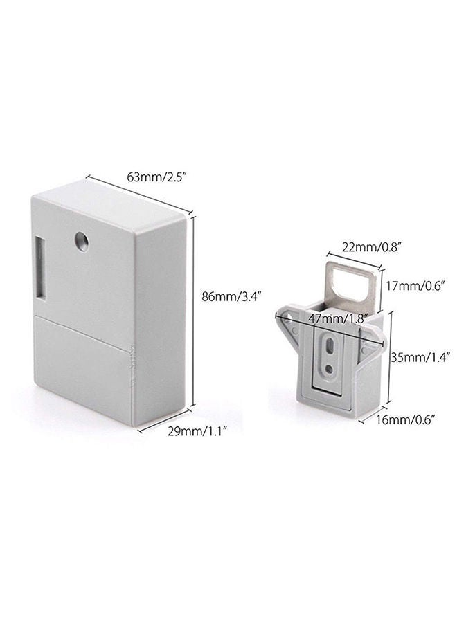NIBEMINENT Hidden-Cabinet Electronic Lock White 8.6x6.3x2.9centimeter  - Image 2