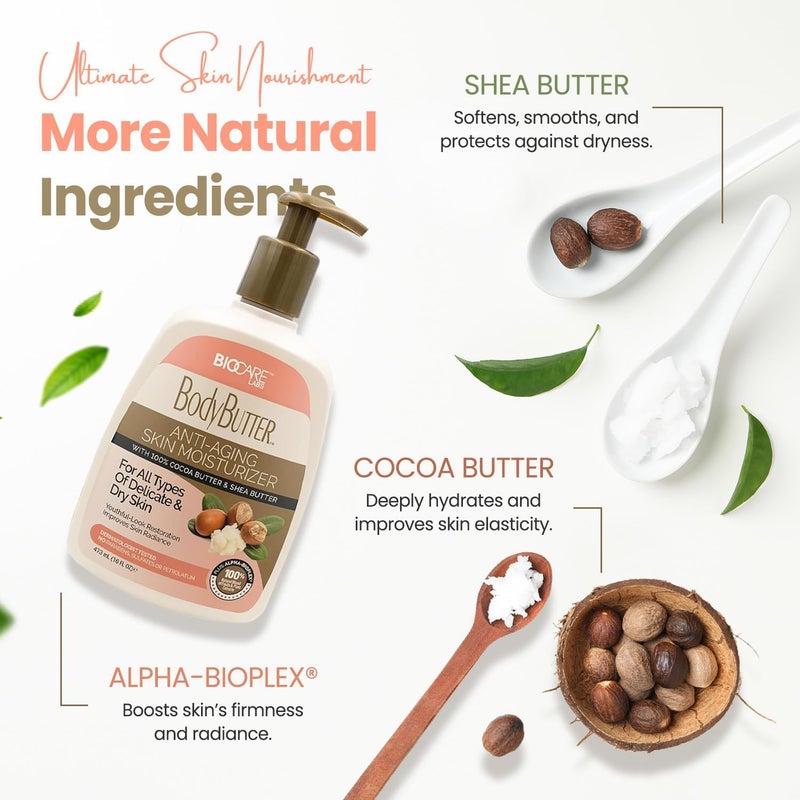 BioCare Anti-Aging Body Butter with Cocoa & Shea Butter - Image 3