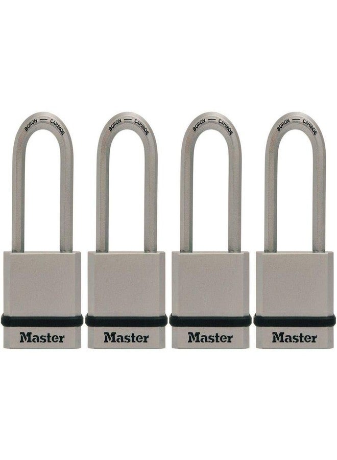 Master Lock M530XQLH Magnum Solid Steel Keyed Alike Padlocks, 1-3/4 in. Wide, 4 Pack Keyed-Alike - Image 1