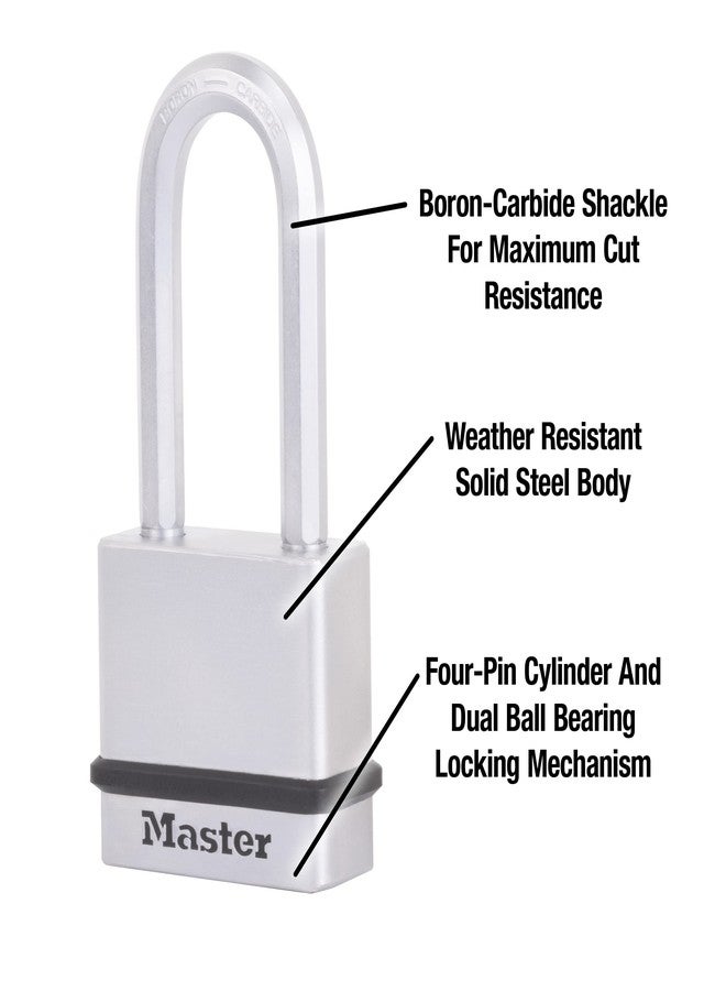 Master Lock M530XQLH Magnum Solid Steel Keyed Alike Padlocks, 1-3/4 in. Wide, 4 Pack Keyed-Alike - Image 3