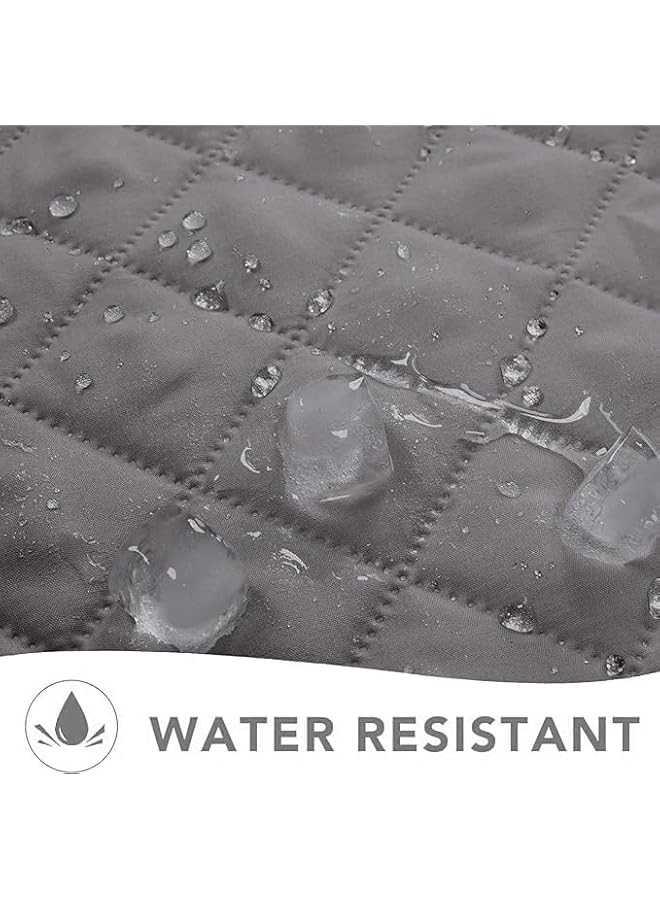 The Bros Waterproof Sofa Slipcover, Sofa Cover for 3 Cushion Couch, Water Resistant Couch Cover Furniture Protectorwith Elastic Straps for Pets Kids Children Dogs Cats (Gray, 3seater) - Image 4