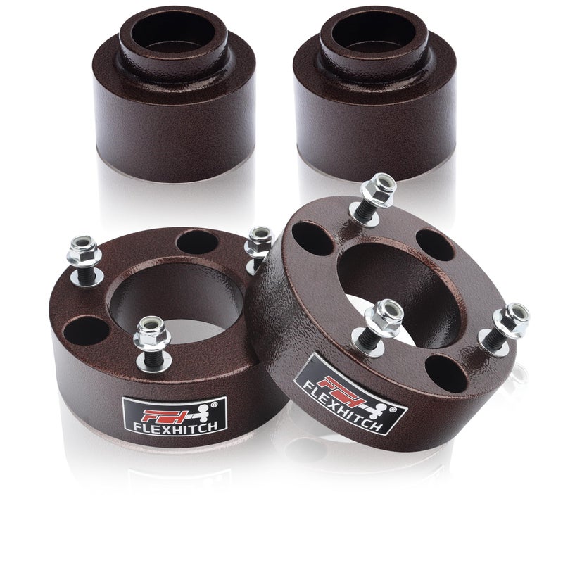 FlexHitch 3.5" Front + 3" Rear Leveling Lift Kits for 2009-2025 Ram 1500 4WD, 3.5 Inch Lift Front Strut Spacers and 3 Inch Lift Rear Spacers - Image 1