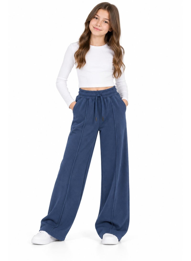 Caesar Girls' wide-leg trousers in Heshira fabric. - Image 1