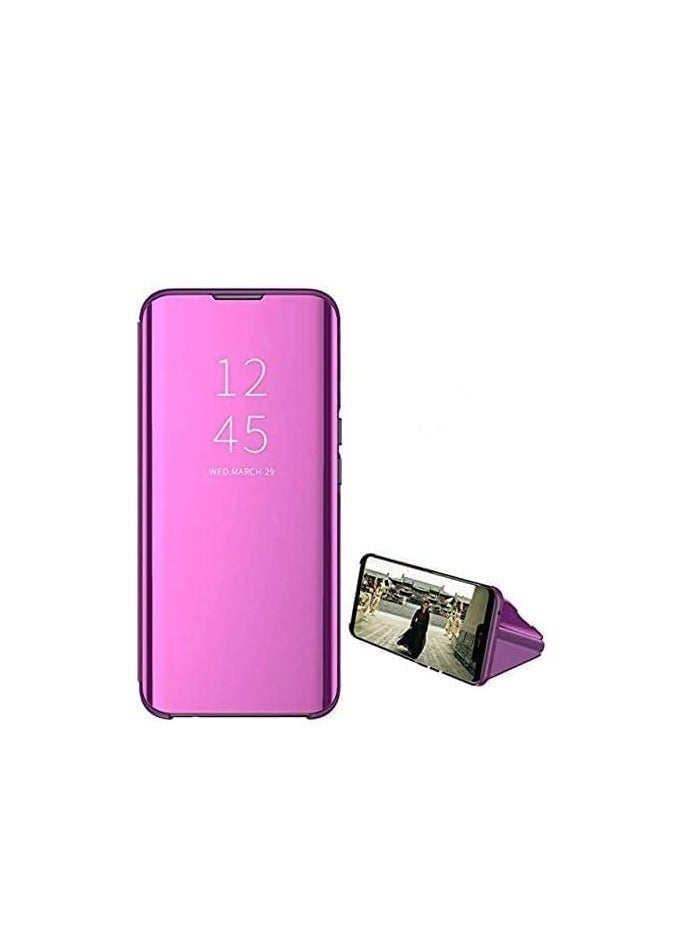 For Samsung Galaxy M51 Clear View Flip Case , Without Sensor , Stand Watching Position , Mirror Full Protection Cover Compatible With Samsung Galaxy M51 (6.7') (Purple) - Image 1