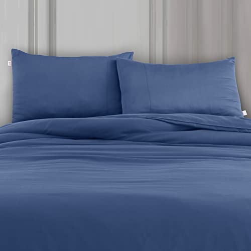 Spread Spain Madison Avenue Cotton Quilt Cover | 400 Thread Count Light Silky Sateen Sheets King Size Double Bed Quilt Cover with Zipper Closure | Soft Razai Cover - 90 x 108 inch - American Blue - Image 3