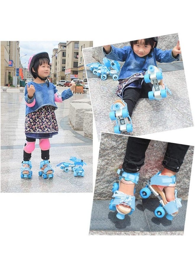 Famous Quality FAMOUS QUALITY Adjustable Indoor/Outdoor Quad Dry Inline_Skate_Wheel Roller Skates For Girls And Boys;Age Group 5-12 Years; Metal Plastic, Blue  - Image 5