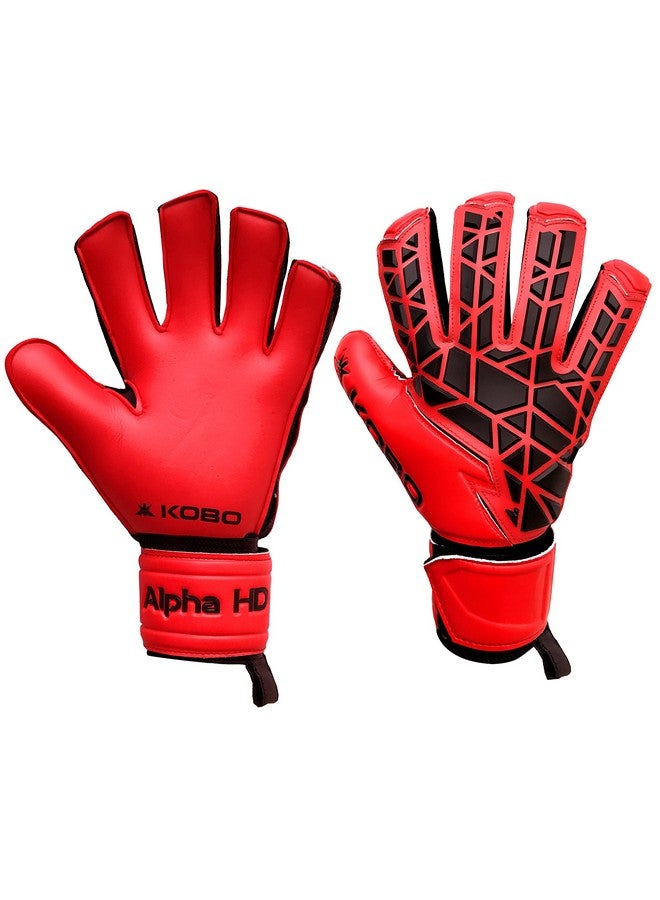 Kobo 2324-Alpha-Hd Latex Soccer Goal Keeper Gloves, 8.5-Inch (Red) - Image 5