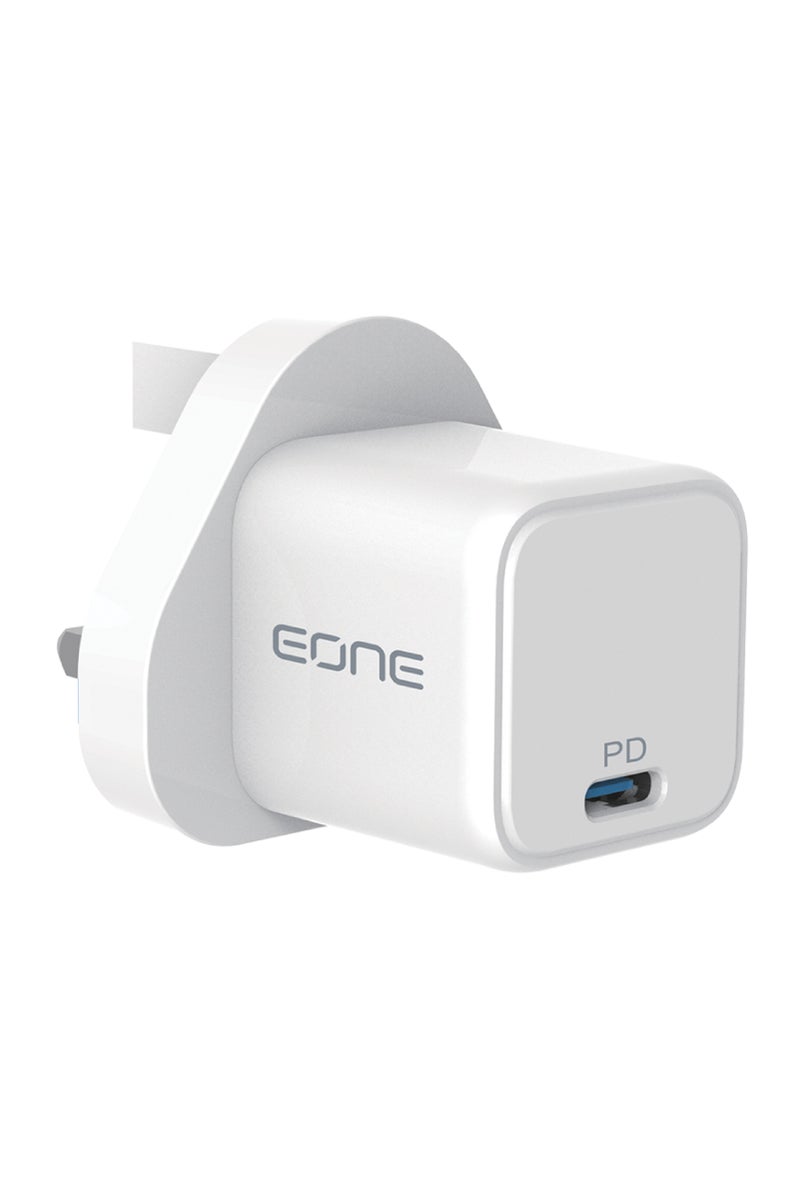 Eone 20W PD Fast Wall Charger – Type-C for iPhone Charge your iPhone quickly and efficiently with this 20W Type-C wall charger featuring Power Delivery (PD) technology. - Image 1