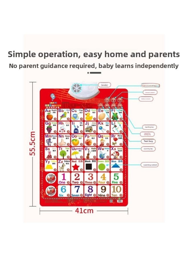 Loquat Pinyin Audio Wall Chart Children's Letters First Grade Numbers 1 To 100 Understanding Letters Vowel Table Wall Stickers-Color:Choose The First Person (classics Of Chinese Studies) 【three Character C - Image 4