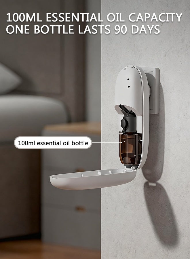 موزع روائح لتغطية 300 متر مكعب، موزع زيوت عطرية مثبت على الحائط بدون ماء، جهاز موزع يضيف 100 مل كحد أقصى من الزيت العطري / تركيز مخصص / فترة زمنية مخصصة / ضوضاء منخفضة / رذاذ ناعم / تحكم ذكي بالتطبيق - Image 5