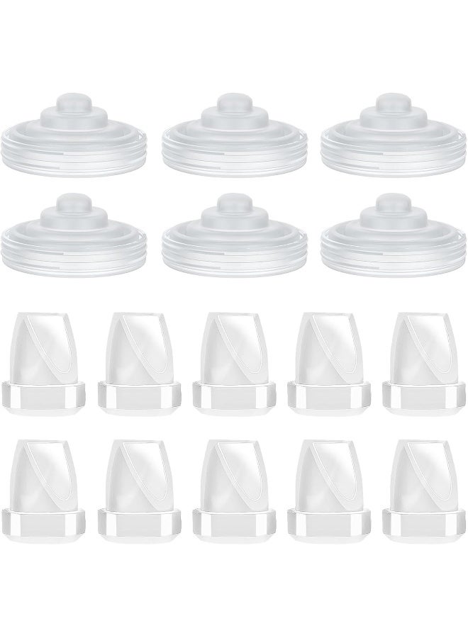 Durceler Replacement 10 Duckbill Valves/Duck Bill Valve & 6 Silicone Membrane/Diaphragm Compatible with Momcozy M5 Wearable Breast Pumps - Image 1