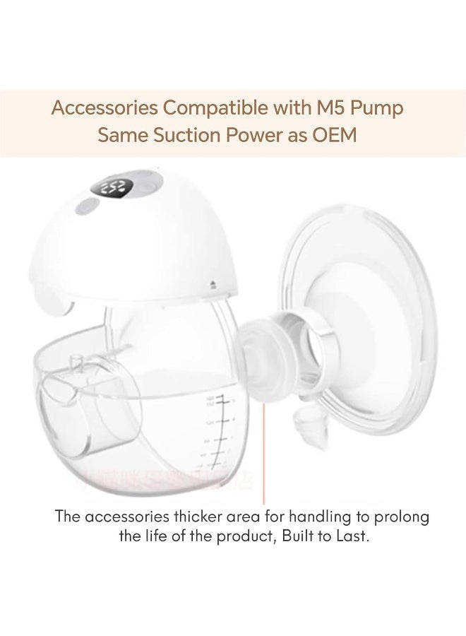 Durceler Replacement 10 Duckbill Valves/Duck Bill Valve & 6 Silicone Membrane/Diaphragm Compatible with Momcozy M5 Wearable Breast Pumps - Image 3